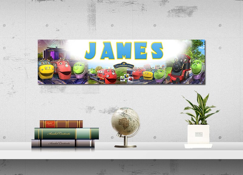 Chuggington - Personalized Poster with Your Name, Birthday Banner, Custom Wall Décor, Wall Art